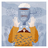 Illustration engagée papier recyclé Roast Your Coffee